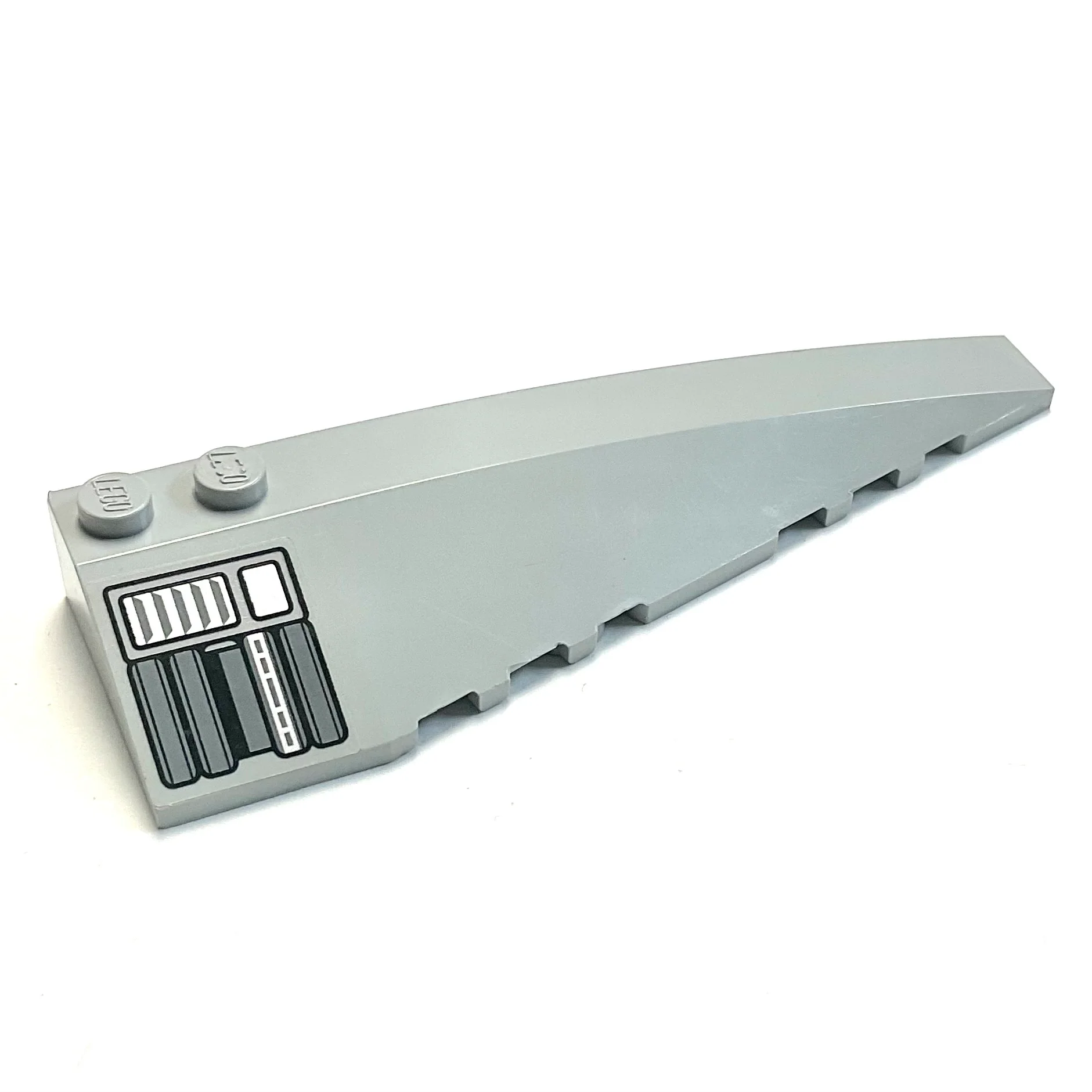 Wedge 10 x 3 Right with Silver Machinery Pattern (Sticker), Part# 50956pb003