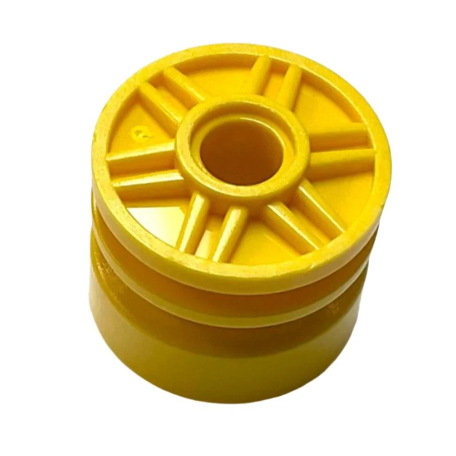 Wheel 18mm D. x 14mm with Pin Hole, Fake Bolts, and Shallow Spokes, Part# 55981 - Image 3