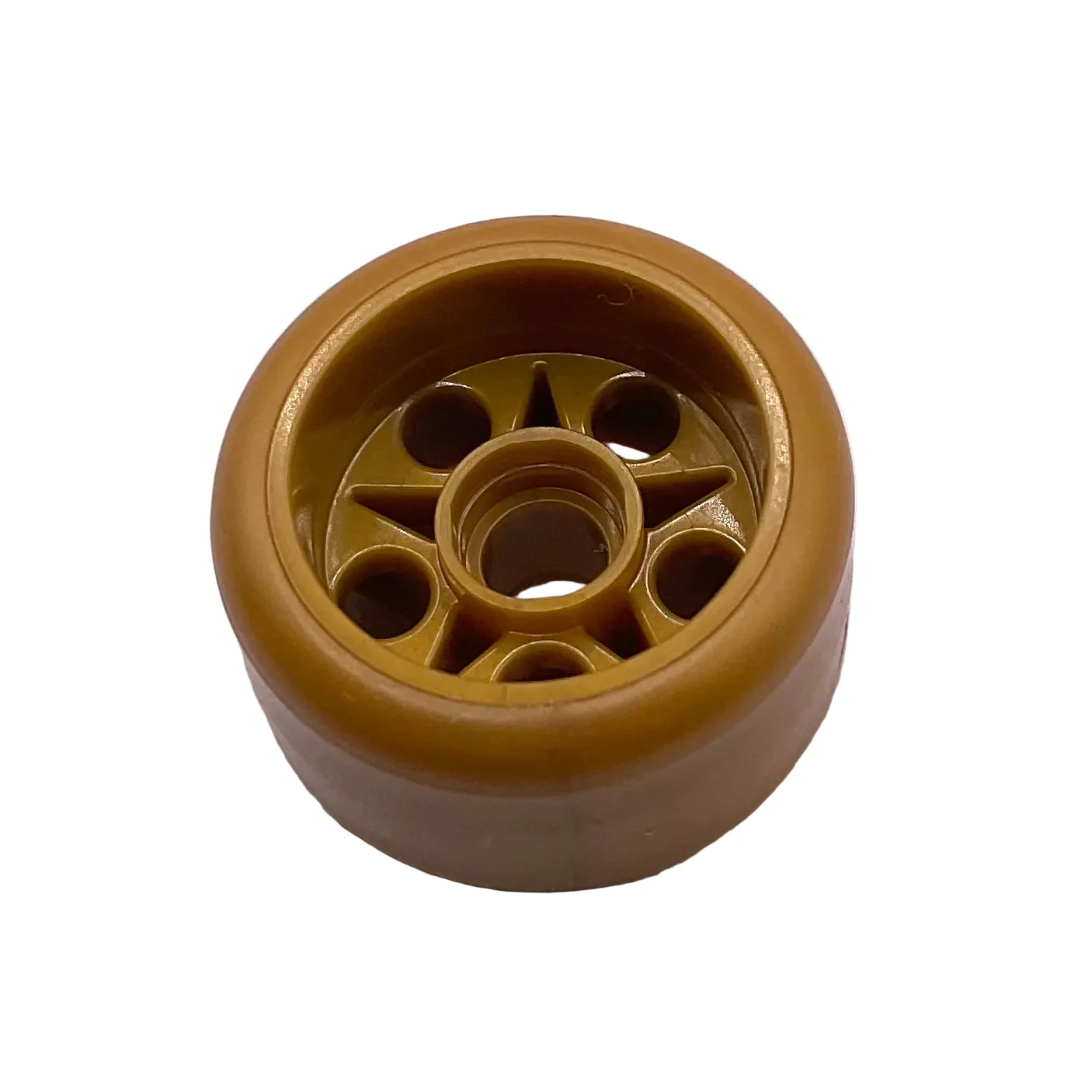 Wheel 24 x 15 with Pin Hole with Molded Pearl Gold Hard Plastic Tire Pattern, Part# 6278pb04 - Image 2