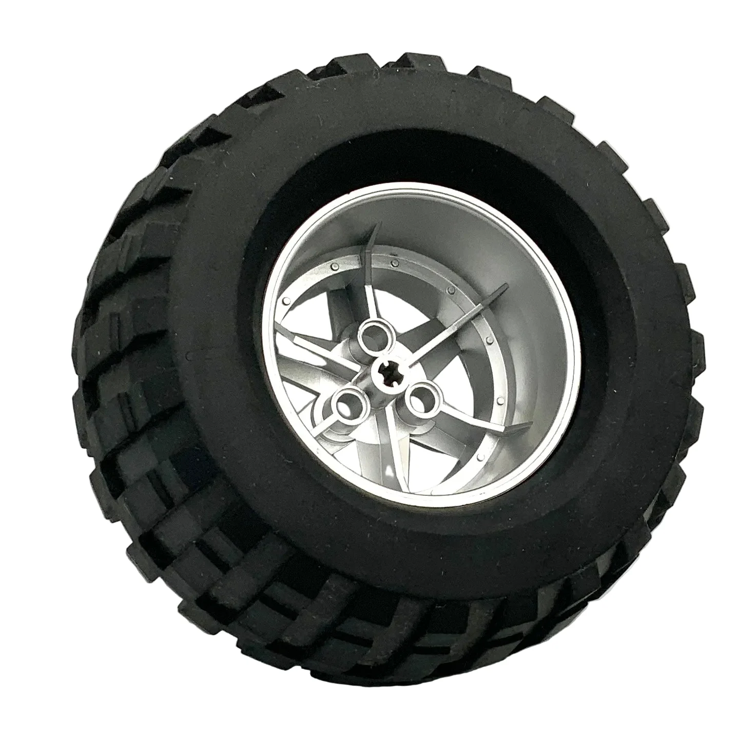 Wheel 62mm D. x 46mm Technic Racing Large, with Black Tire Technic Power Puller (22969 / 32298), Part# 22969c01