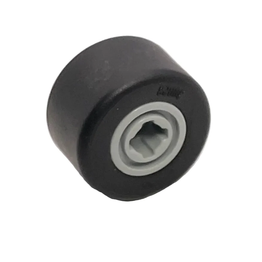 Wheel 8mm D. x 9mm for Slicks, Hole Notched for Wheels Holder Pin, Reinforced Back with Black Tire 14mm D. x 9mm Smooth Small Wide Slick (74967/30028), Part# 74967c01 - Image 2