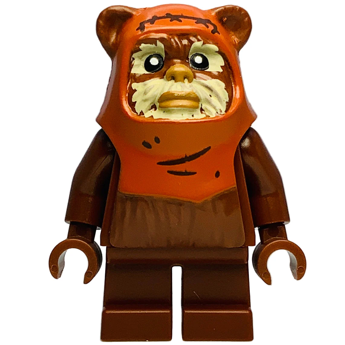 Wicket (Ewok) Molded Dark Orange Hood with Wrinkles, sw1435 - LEGO® Star Wars Minifigure