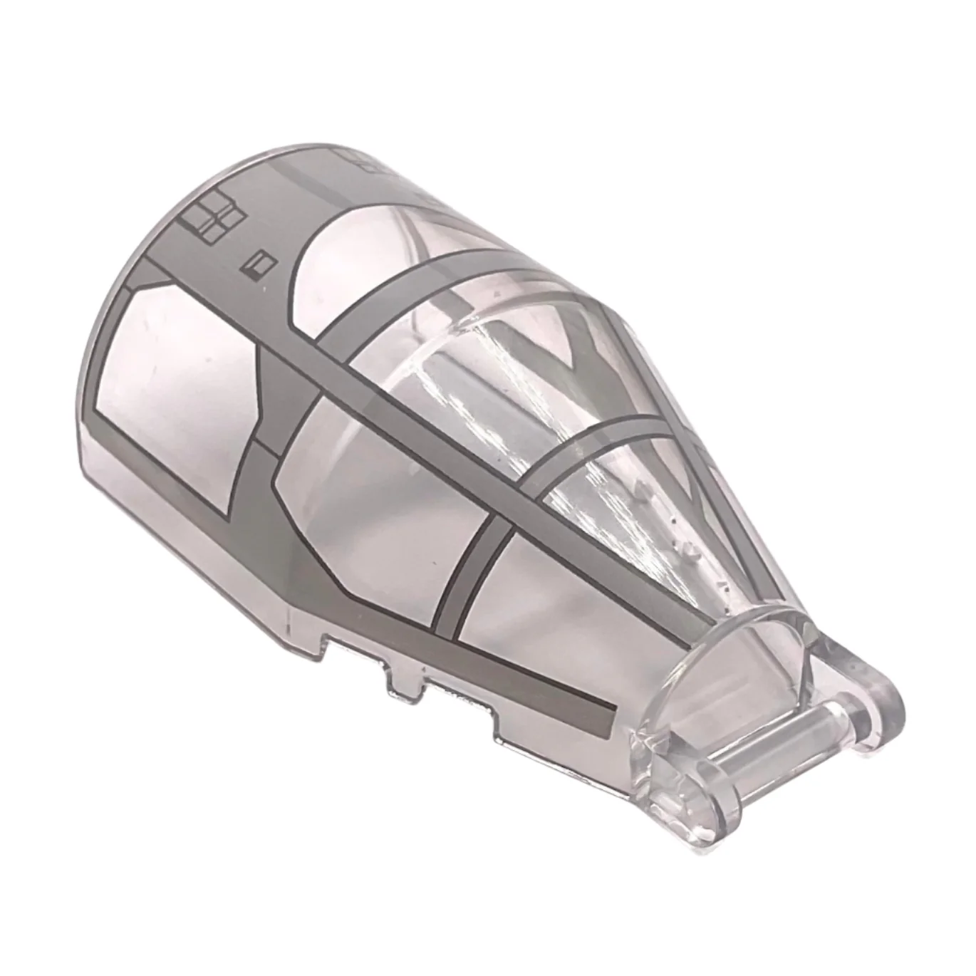 Windscreen 6x4x2 Round with Bar Handle with Light Bluish Ahsoka Tano's T-6 Jedi Shuttle Cockpit Pattern, Part# 92279pb015