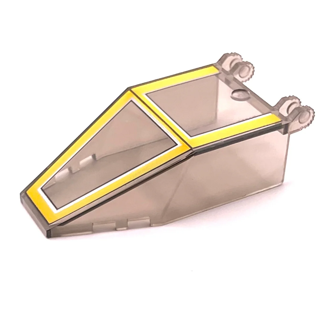 Windscreen 7 x 4 x 1 2/3 with Locking Dual 2 Fingers with SW Yellow Pattern, Part# 30372pb02