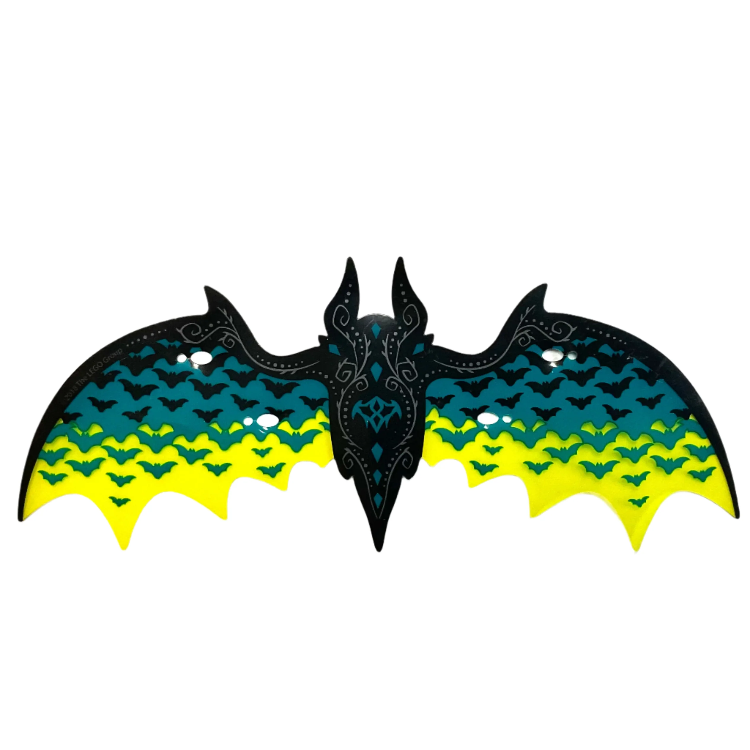 Wings with Black and Dark Turquoise Bats Pattern, Part# 41195pls01a