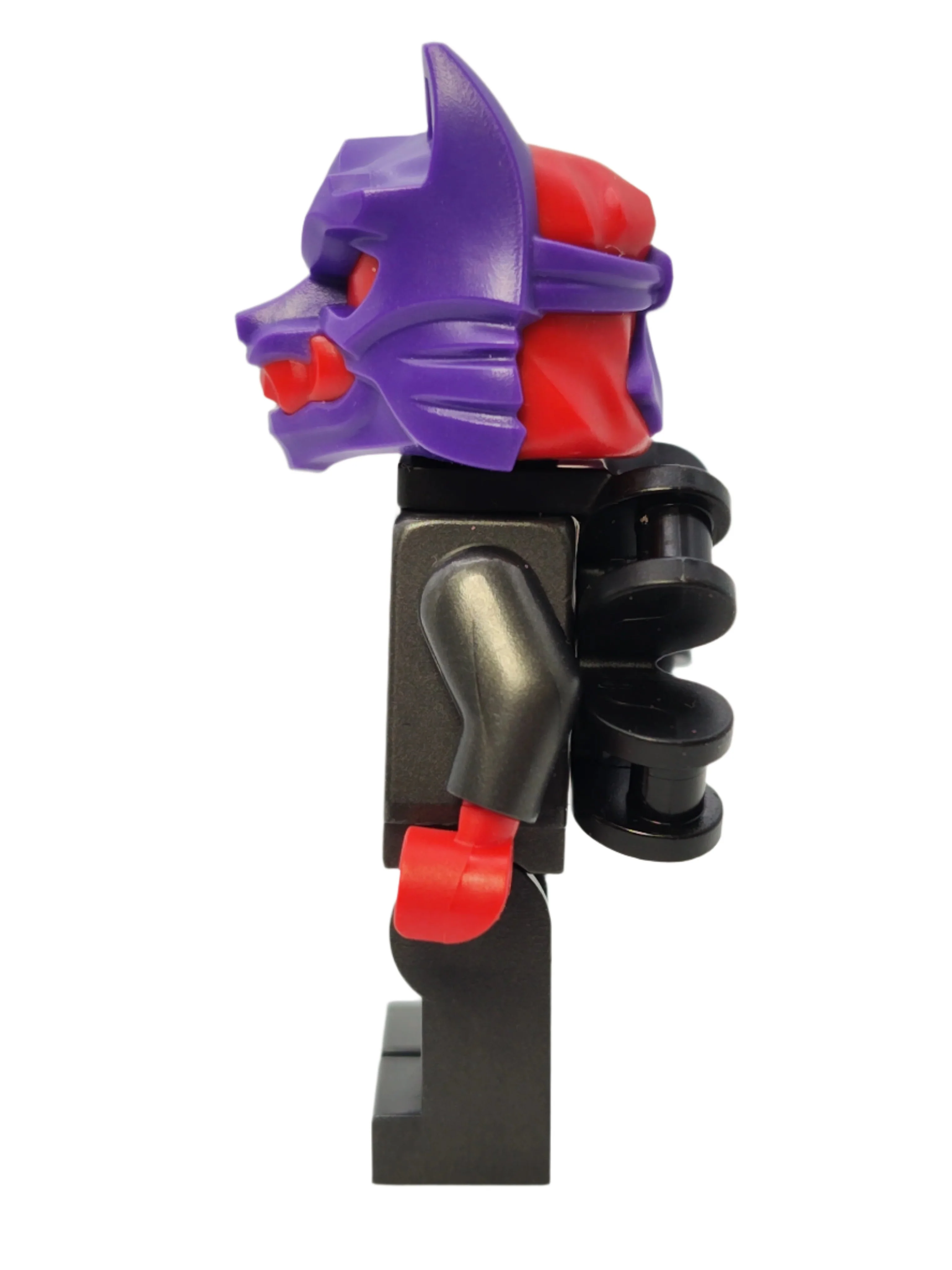 Wolf Mask Warrior - Dark Purple and Red Mask with Neck Bracket, njo0903 - Image 2