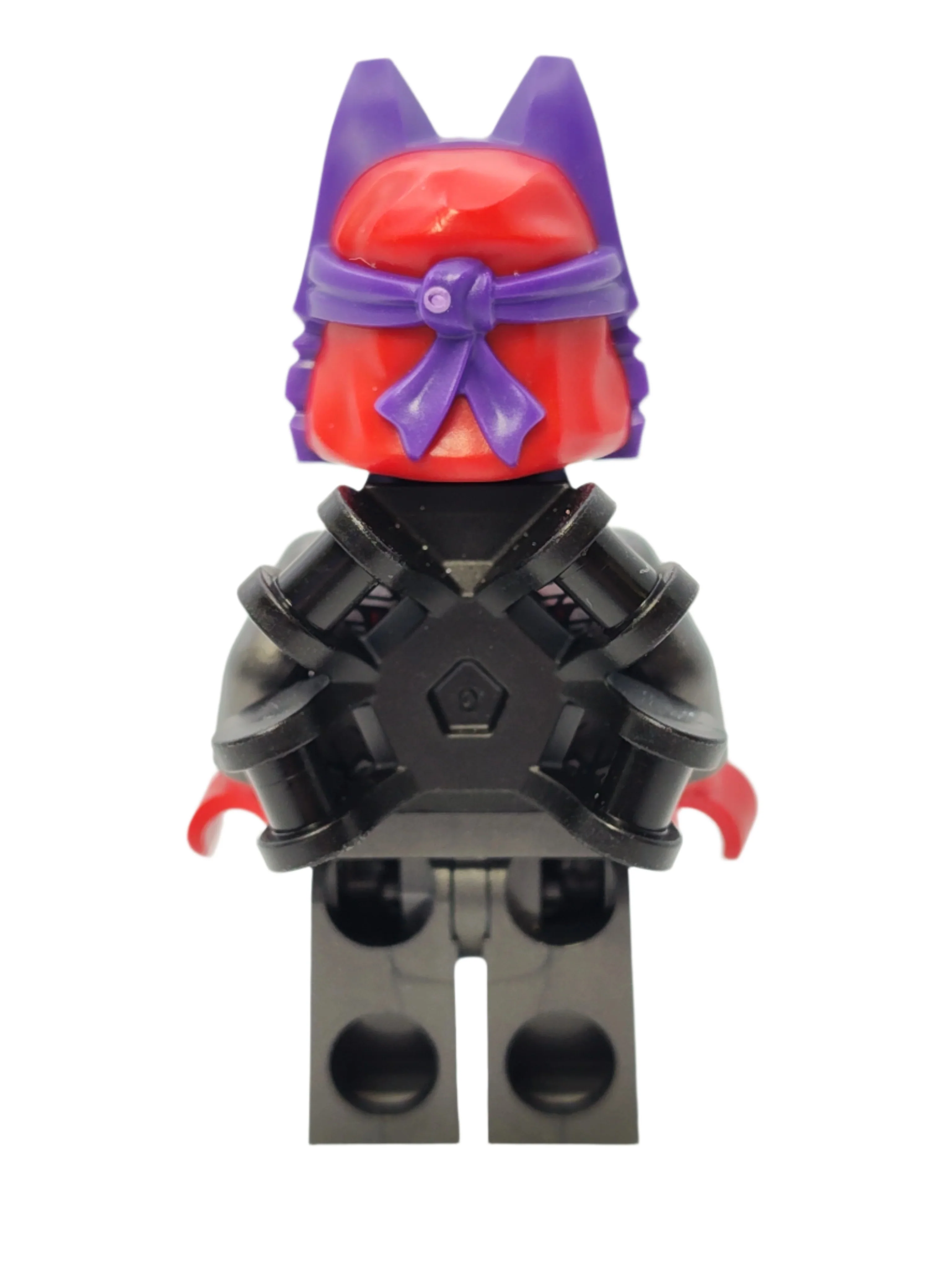 Wolf Mask Warrior - Dark Purple and Red Mask with Neck Bracket, njo0903 - Image 3