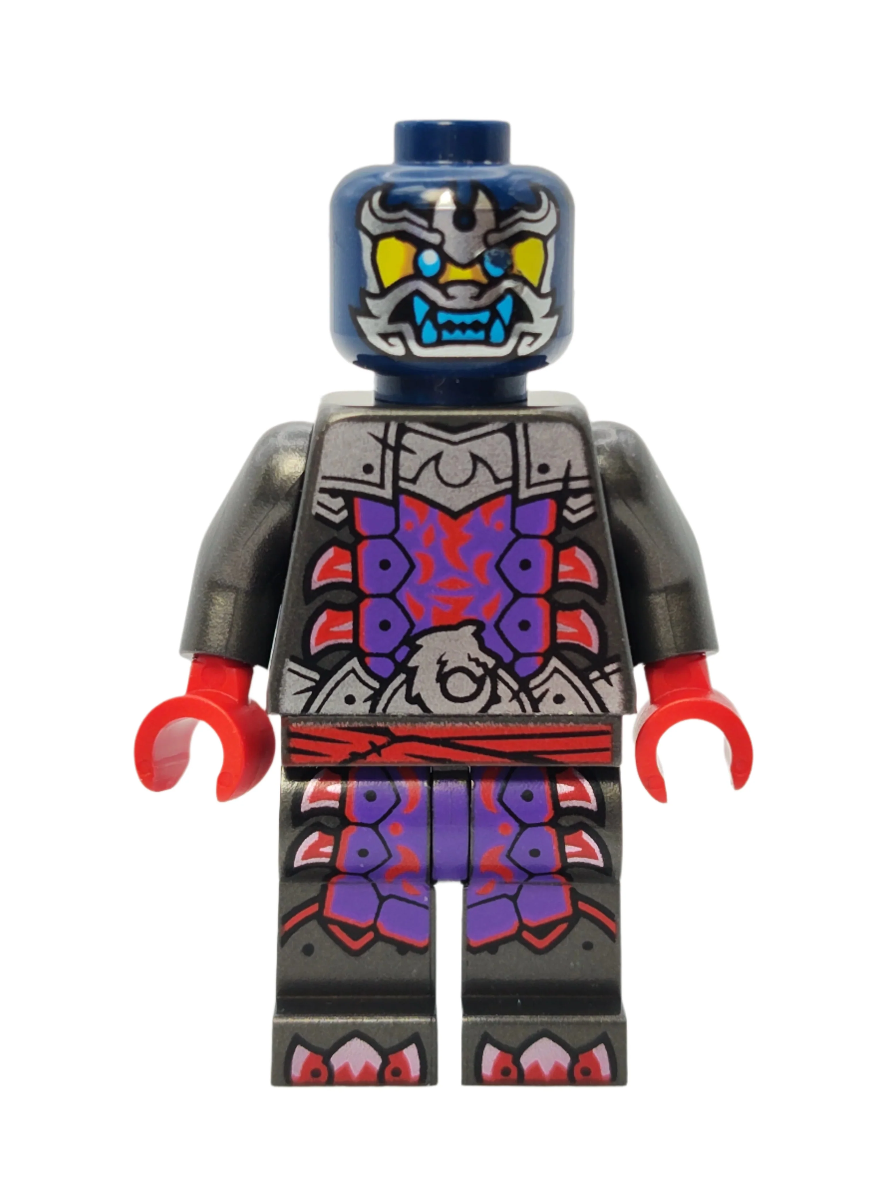 Wolf Mask Warrior - Dark Purple and Red Mask with Neck Bracket, njo0903 - Image 4