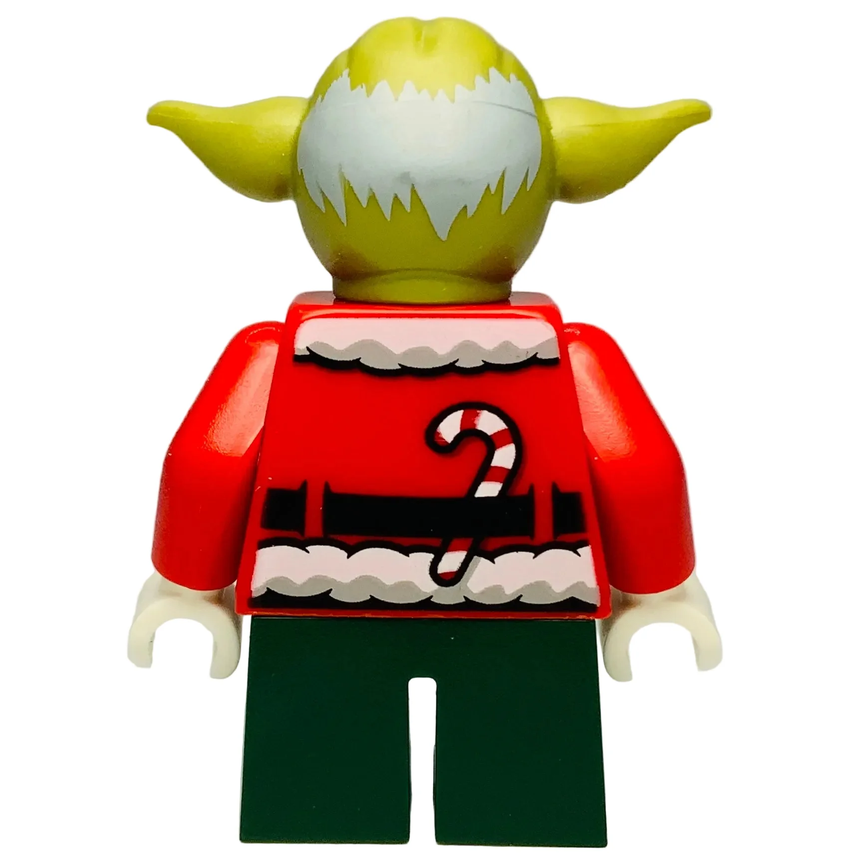 Yoda - Olive Green, Red Santa Jacket, Dark Green Short Legs, sw1071 - LEGO® Star Wars Minifigure - Image 3